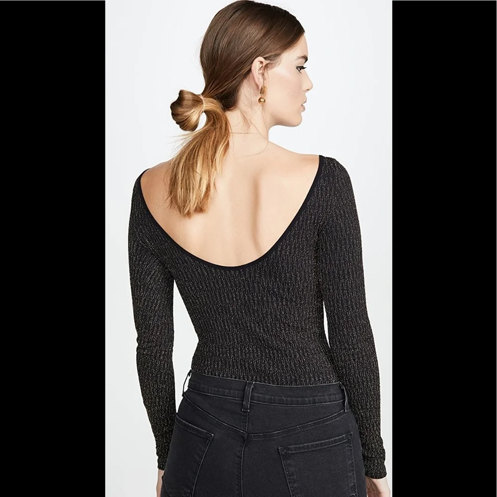 Free People | Seamless Sprinkled in Gold Bodysuit Size XS/S - Picture 4 of 6